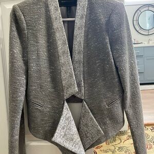 BCBGMaxAzria Gray Blazer Tailored Suit Jacket